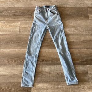 Nudie Jeans | Women 24x28 | Blue Tilde Hightop Tapered Leg Stretch Organic Denim